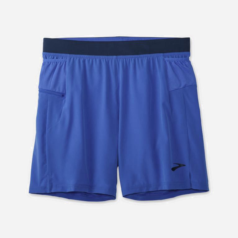 Brooks Sherpa 7 2-In-1 Men's Running Shorts UK Outlet - Bluetiful/Indigo Rush/Navy (ASFJV4321)